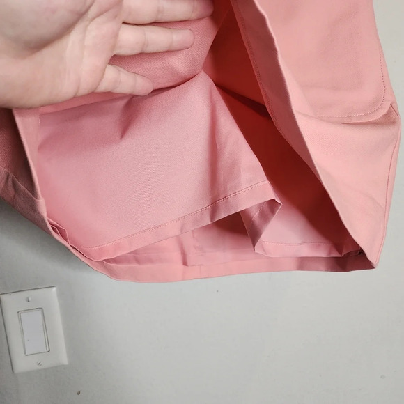Ann Taylor Loft Pink Skirt Front Pockets Size 8 Twill Cotton Spandex - Picture 12 of 13
